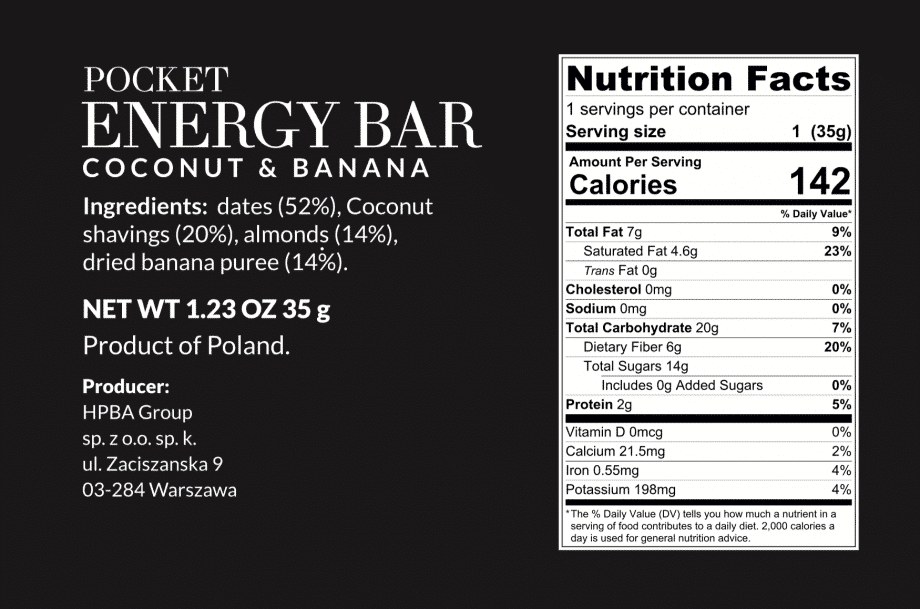 foods by Ann - Energy Bar Coconut & Banana 35g