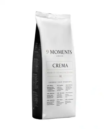 9 Moments Crema roasted coffee beans 500g