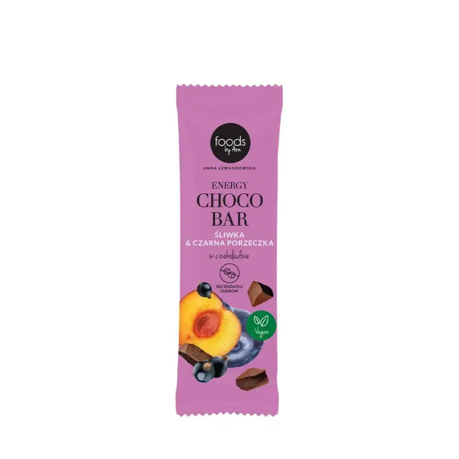 foods by Ann - Energy Choco Bar plum & blackcurrant in chocolate, 35 g